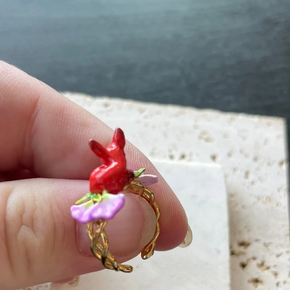 Les NEREIDES Red and Purple Fox 🦊 Ring